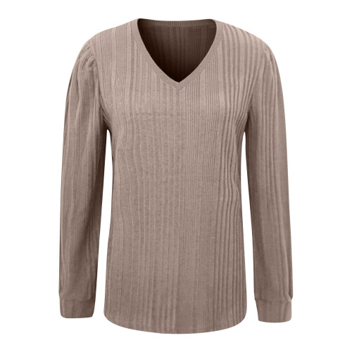 Lenago Pullover für Damen in großen Größen, Herbstmode, einfarbig, Rundhalsausschnitt, Bommelmuster, Pullover