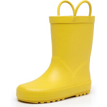 Toddler Rain Boots for Boys and Girls Waterproof Rubber Kids Rain Boots with Easy on Handles All-season Outdoor Shoes