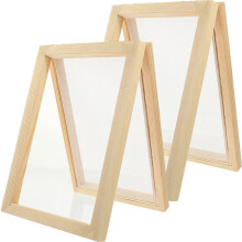 2pcs Wooden Paper Making Screen Handcraft Wooden Paper Making Mold Frame