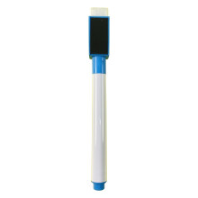 Whiteboard Markers with Erasers & Magnet, Low-Odor Washable, Compatible with Whiteboards, Refrigerators, Glass – 1pc Blue