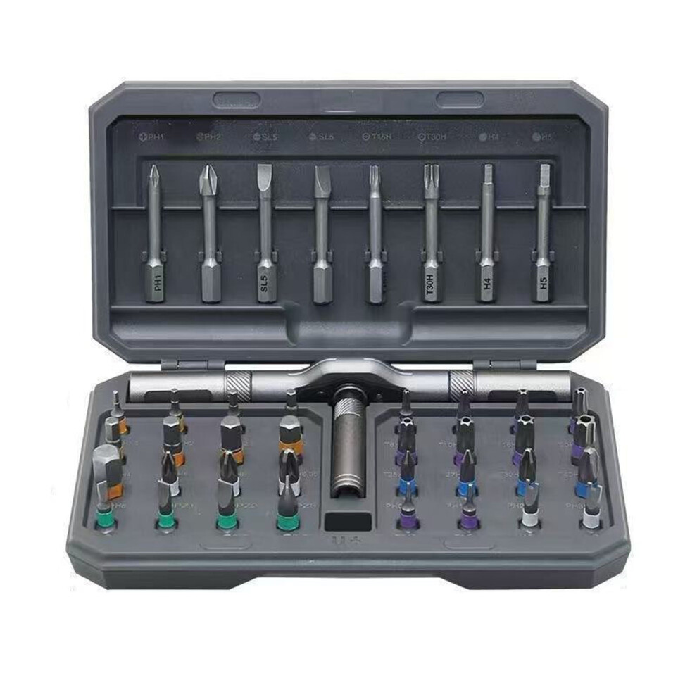 42-In-1 Magnetic Screwdriver Set With Detachable Ratchet Handle, Steel Bits, Portable Case Â Compatible With Diy Repair & Assembly 9479868216075
