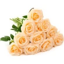 Kunstig rosebuket 10 stk. kunstige silkeblomster