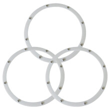 Witte draaischijfring met 8 stalen ballen, 17,5 cm