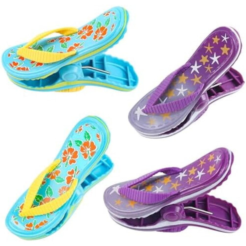 Set van 2 strandhanddoekclips – Flipflop-design