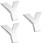 3Pièces Emblèmes Métalliques Argentés Pour Stylisation Auto 7