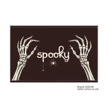 Sets de table en lin Ă motif de mains de squelette pour Halloween (lot de 4)