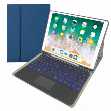 Bagbelyst Bluetooth-tastaturcover med touchpad til iPad Pro