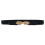 Women's Black Leather Waist Belt Set 2 pcs 1