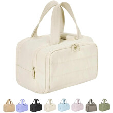 Maison Ginza Cloud Carry Bag – Waterproof Toiletry Bag with Handle, 4-Part Dry/Wet Separation, Compatible with Travel Essentials