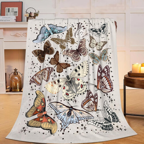 Boho vlinder flanellen plaid 60"