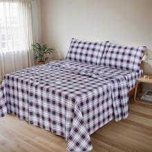 Sengetøjssæt i 100% bomuldspercale, kingsize, 4 dele