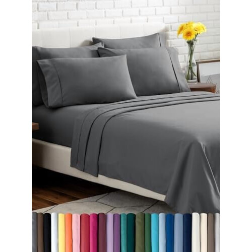 Σετ σεντόνια Queen Luxury 6 τεμαχίων Extra Soft Deep Pocket