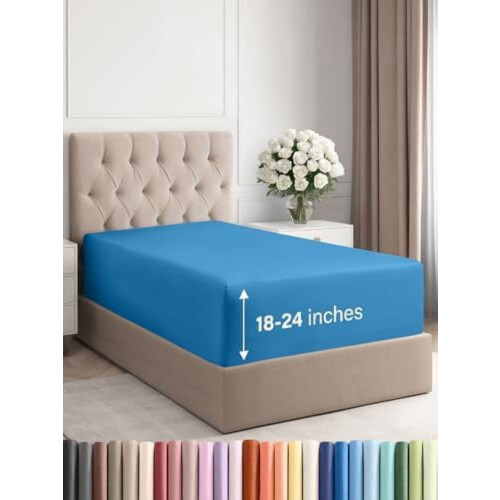 Drap-housse King à poches extra profondes 45 à 60 cm