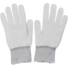LED Rave Glove, 7 Colors Light Show Light up Finger Gloves for Gloving, Lighting Flashing Mittens for adults (White)
