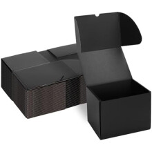 8x6x6" Black Small Shipping Boxes (25 pcs), Corrugated Cardboard Mailers for Small Business & Gifts – Compatible with USPS