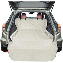 Water-Resistant SUV Cargo Liner for Dogs, Non-Slip Pet Cover with Bumper Flap Protector – Universal Fit, Beige