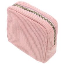 Corduroy make-uptasje roze 15x12x5cm