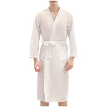 Men's Waffle Kimono Bathrobe Quick Dry Lightweight Sleepwear with Pockets Tie Closure Plus Size M - XL Casual Loungewear Spa Robe for Men Home Wear