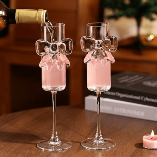 Champagnergläser mit Schleifendesign, 2-teiliges Set
