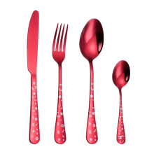 Christmas stainless steel cutlery set 24-piece