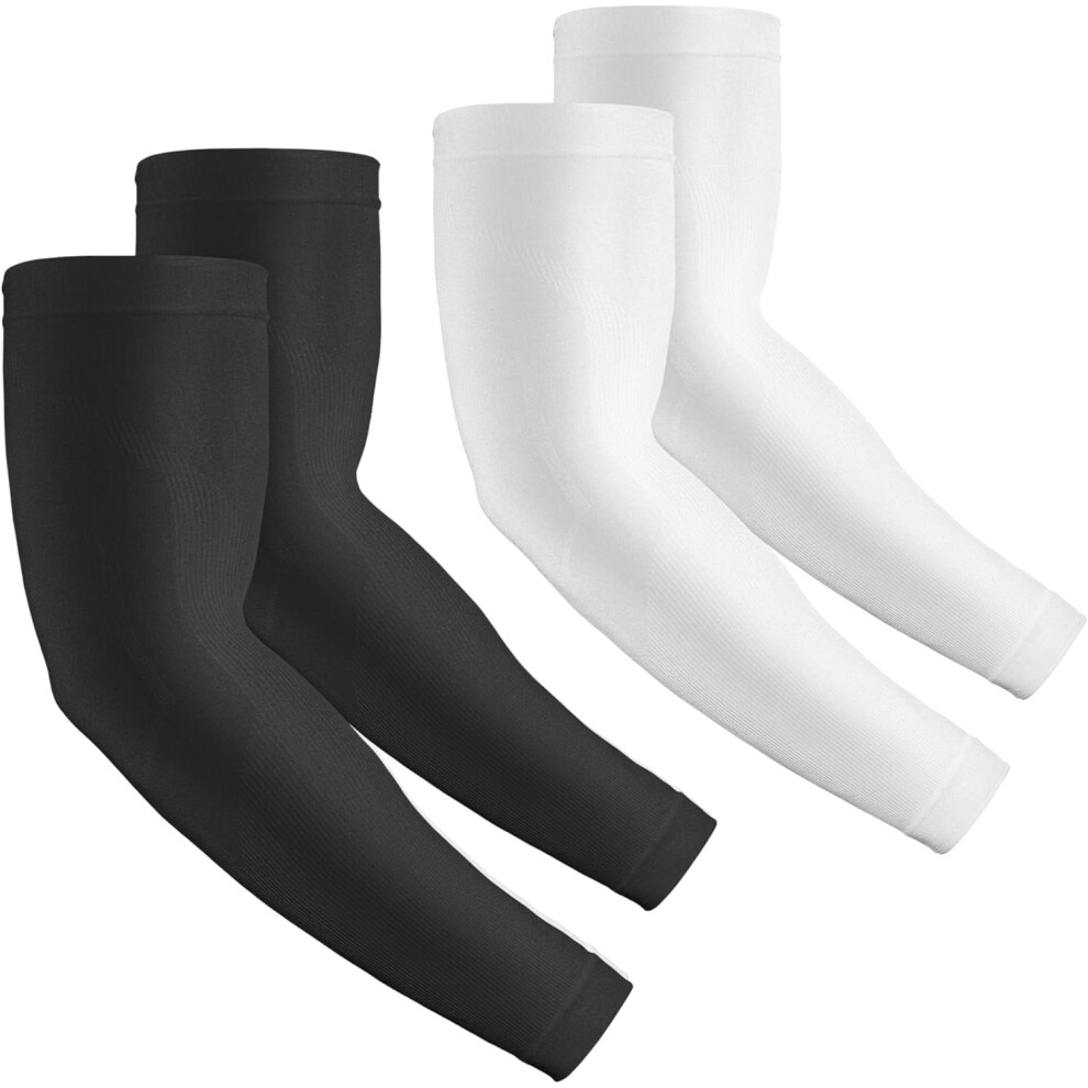 2 /4 Pairs UV Protection Cooling Arm Sleeves Compression Sun Sleeves for Men Women Youth, Tattoo Cover Up, UPF 50