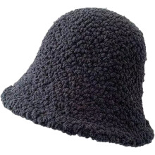 CoCopeaunts Damen-Bucket-Hat, schlicht, Herbst/Winter, dick gefüttert, warm, aus Lammwolle, faltbar, für Outdoor-Aktivitäten, einfach und lässig.