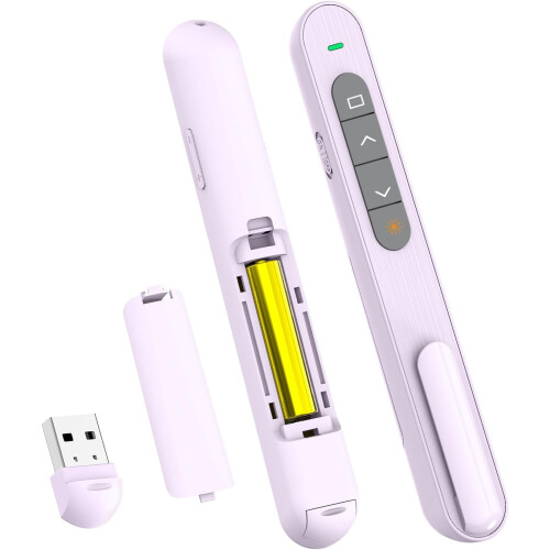 Ασύρματο Clicker Παρουσιάσεων με Κόκκινο Δείκτη, 2,4 GHz
