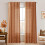 Burnt Orange Sheer Curtains 96 Inch 2 Panel Set 1
