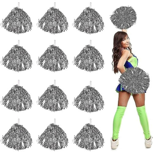 12 pon pon metallici da cheerleader