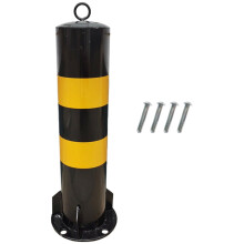 OUNONA safety bollard Black Steel Pipe 1Pack