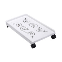 Computer Stand PC Floor Cart Stable Base for Most PC Storage Rack Computer White