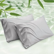 Ensemble de 2 taies d'oreiller en rayonne de bambou, format king