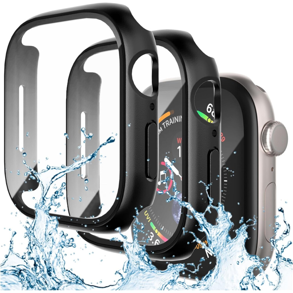 Xihama 2-In-1 Waterproof Case + Screen Protector For Apple Watch 40/41/42/46Mm (Series 4Â6, Se, Se 2Nd Gen) Â Tempered Glass & Pc Bumper 9180479099444