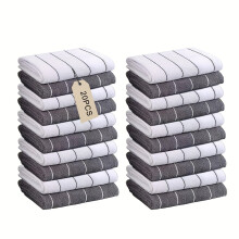 20-Pack 100% Cotton Washcloths – Skin-Friendly, Super Soft, Highly Absorbent, Compatible with Kitchen, Bathroom & Face Use