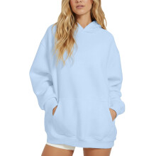 Hoodies för kvinnor Hoodies Stora rundhalsade tröjor Långärmade skjortor Casual toppar Lätta tröjor Enfärgade höstvinterjackor