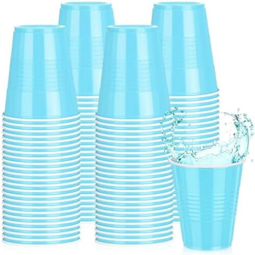 Πλαστικά ποτήρια μιας χρήσης ανοιχτό μπλε 12oz (συσκευασία των 50)