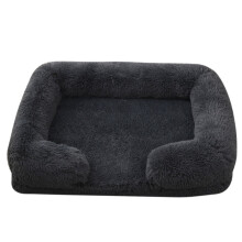 Cama quadrada de pelúcia para cães, cama de inverno grossa para animais de estimação, casinha para cães, sofá para gatos, cama para cães