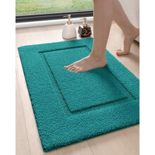 Tappetino da bagno antiscivolo in microfibra, 24x16 pollici.