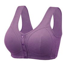Sutiã feminino com botões frontais e sem aro, ideal para mulheres idosas. Confortável, com modelagem ampla e que valoriza a silhueta, disponível