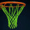 Selvlysende basketballnet – nylon, 12-løkker 1