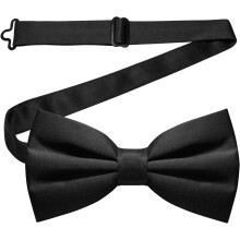2 Packs Solid Color Pre-tied Bow Tie Adjustable Bowtie for Men