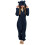 Pigiama con cappuccio per bambini, blu navy, 3-4 anni 1