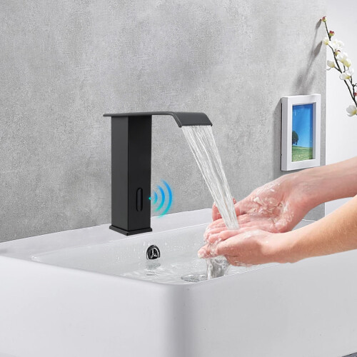 DENEST hands-free waterfall bathroom faucet touchless