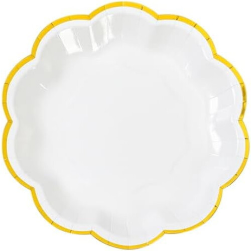 Πιάτα μιας χρήσης με χρυσές τσάντες Sage Green 7" (24 τεμάχια)