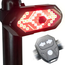 Lumină spate pentru bicicletă cu telecomandă wireless, 36 LED-uri, 5 moduri