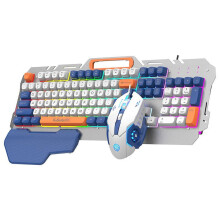 Wired Backlit Gaming Keyboard & Mouse Combo – Portable Light-Up Keyboard for PC/Laptop, Compatible with Windows/macOS