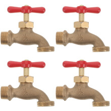 Outdoor Faucet Vintage Copper Water Spigot 4 pcs