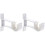 Set van 2 aluminium gordijnroedebeugels – wit 1