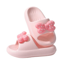 Ediodpoh Girls Summer Slippers Indoor Outdoor Comfortable Shoes for Toddler Kids with Bowknot Print Ages 2 12 Slippers for Kids Light Pink_001 11