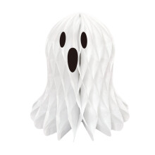 Závěsná halloweenská dekorace s duchy z voštiny3D papírová ozdoba s duchy z voštiny na halloweenskou párty, domácí dekorace na zahradu (30